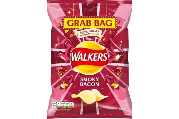 Walkers Grab Bag Smokey Bacon 32x50g