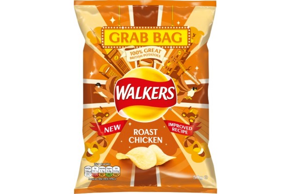 Walkers Grab Bag Roast Chicken 32x50g