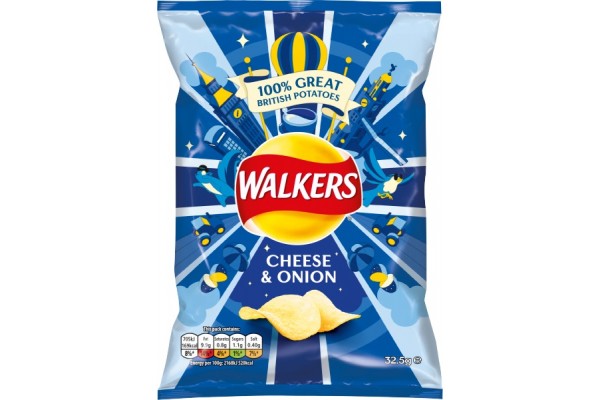 Walkers Standard Cheese and Onion 32x32.5g